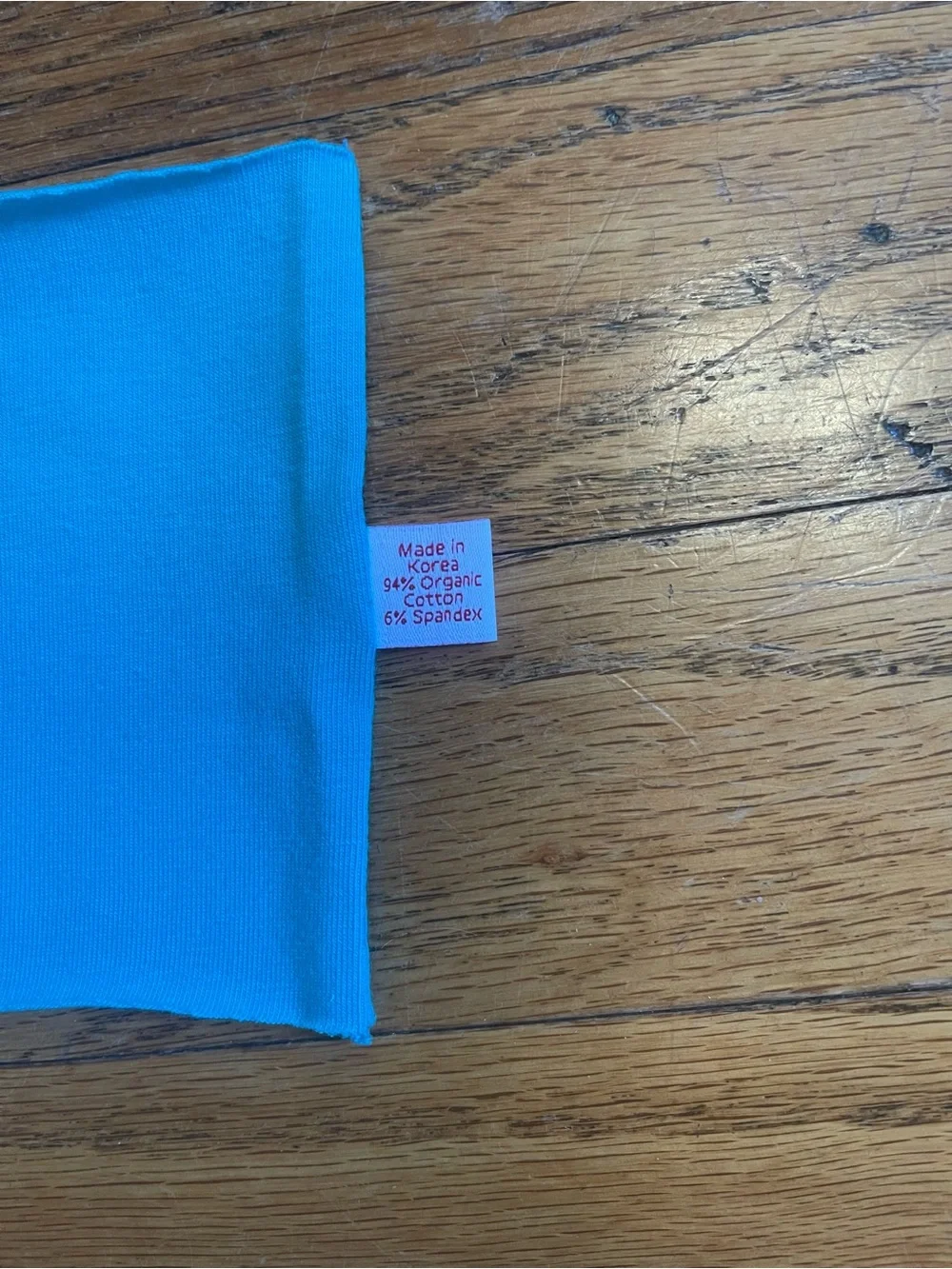 Manduka Yoga Blue Stretch Headband with Logo Tag